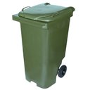 Ver imagem 1 de Lixeira Contendor Plástico com Rodas de 240 Litros Verde - C240vd - Jsn