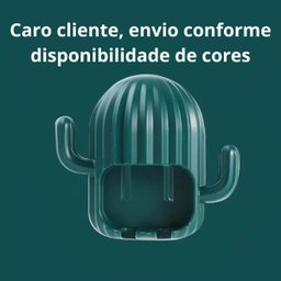 Suporte Escova e Utensílios Cacto Estilo Parede Sofisticado - 2