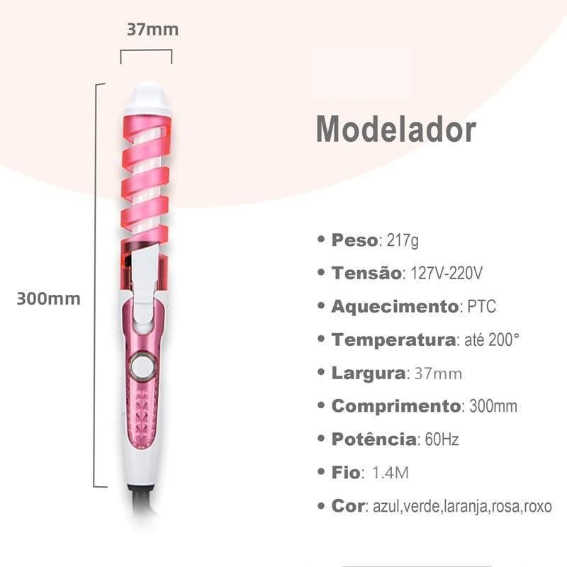 Modelador de Cachos Cacheador Profissional Bivolt 110/220v - 10