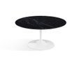 Mesa de Centro Saarinen Redonda Branca - Vários Tampos - Nero Marquina - para Tampo de 1.07 - 1