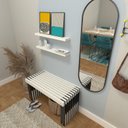 Ver imagem 1 de Banco Ripado para Hall de Entrada ou Recepção 80cm Yescasa