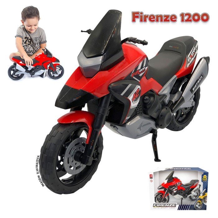 Moto Grande Esportiva Firenze 1200 - Vermelho Bs Toys - 2