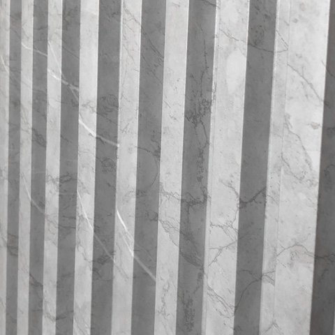 Painel Ripado Prime Madeira Pvc Travertino Cinza 2,9m X 16cm