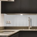 Ver imagem 5 de Painel Ripado Prime Madeira Pvc Travertino Cinza 2,9m X 16cm