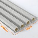 Ver imagem 2 de Painel Ripado Prime Madeira Pvc Travertino Cinza 2,9m X 16cm