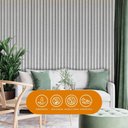 Ver imagem 4 de Painel Ripado Prime Madeira Pvc Travertino Cinza 2,9m X 16cm