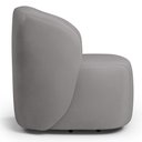 Ver imagem 6 de Poltrona Giratória Orgânica para Sala Living Heidy F04 Veludo Cinza - Lyam Decor