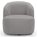 Ver imagem 3 de Poltrona Giratória Orgânica para Sala Living Heidy F04 Veludo Cinza - Lyam Decor