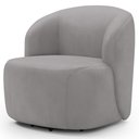 Ver imagem 7 de Poltrona Giratória Orgânica para Sala Living Heidy F04 Veludo Cinza - Lyam Decor