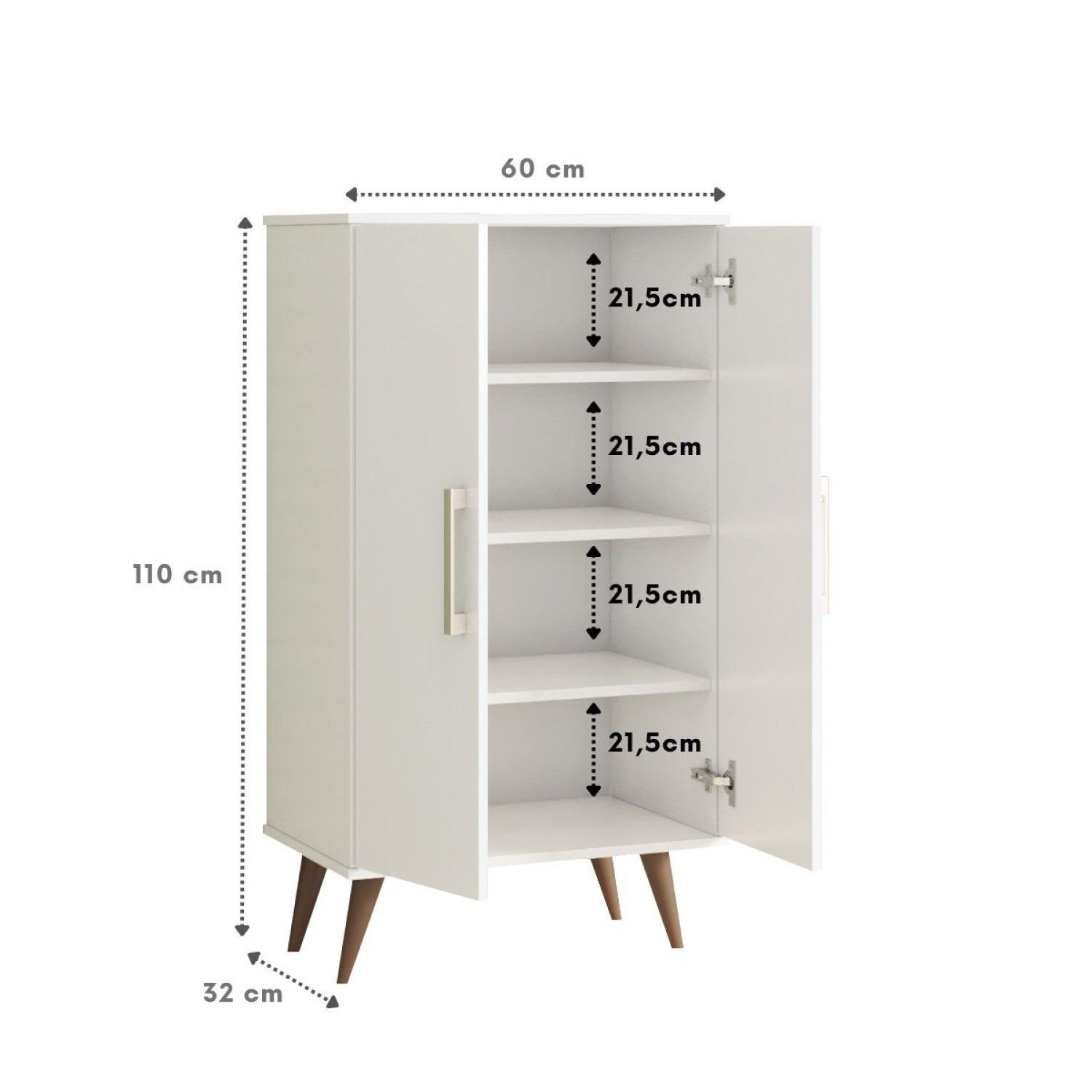 Armário Multiuso 2 Portas Lincon Yescasa Branco | MadeiraMadeira