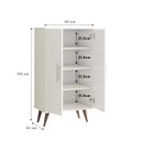 Ver imagem 4 de Armário Multiuso 2 Portas Lincon Yescasa Branco