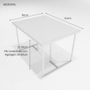 Ver imagem 3 de Conjunto Mesa de Jantar Retangular Branca 4 Cadeiras Estofado Riviera Industrial Dourado Don Castro 