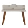 Escrivaninha Sofia com Nichos Off White/Cedro - Artely Móveis - 3