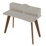 Escrivaninha Sofia com Nichos Off White/Cedro - Artely Móveis - 4