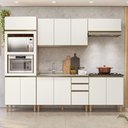 Ver imagem 2 de Armário de Cozinha 5 Peças com Pia 120cm Jany N03 Carvalho/off - Mpozenato