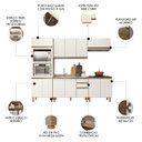 Ver imagem 4 de Armário de Cozinha 5 Peças com Pia 120cm Jany N03 Carvalho/off - Mpozenato