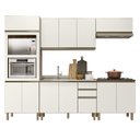 Ver imagem 1 de Armário de Cozinha 5 Peças com Pia 120cm Jany N03 Carvalho/off - Mpozenato