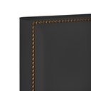 Ver imagem 5 de Cabeceira Cama Box Solteiro Com Tachas 100 cm Vicenza L02 Suede Preto - Lyam Decor