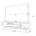 Ver imagem 4 de Estante Home Theater Nobre Off White Cinamomo e Aparador Infinity e Mesa de Centro Sky Off White– Hb