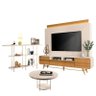 Estante Home Theater Nobre Off White Cinamomo e Aparador Infinity e Mesa de Centro Sky Off White– Hb - 1