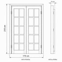 Ver imagem 5 de Kit Porta Balcão de Madeira Maciça 215CMX170CM Tauari Mapaf