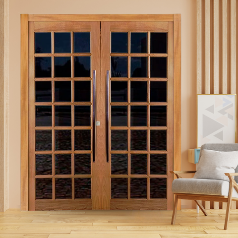 Kit Portal Duplo Ad Vidros 170cm Lar X 215cm Alt Tauari Mapaf