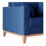 Poltrona Beny Pés e Base em Madeira Linho Azul M. Rr Decor - 3