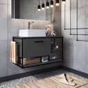 Ver imagem 1 de Gabinete Suspenso para Banheiro 80cm com Cuba