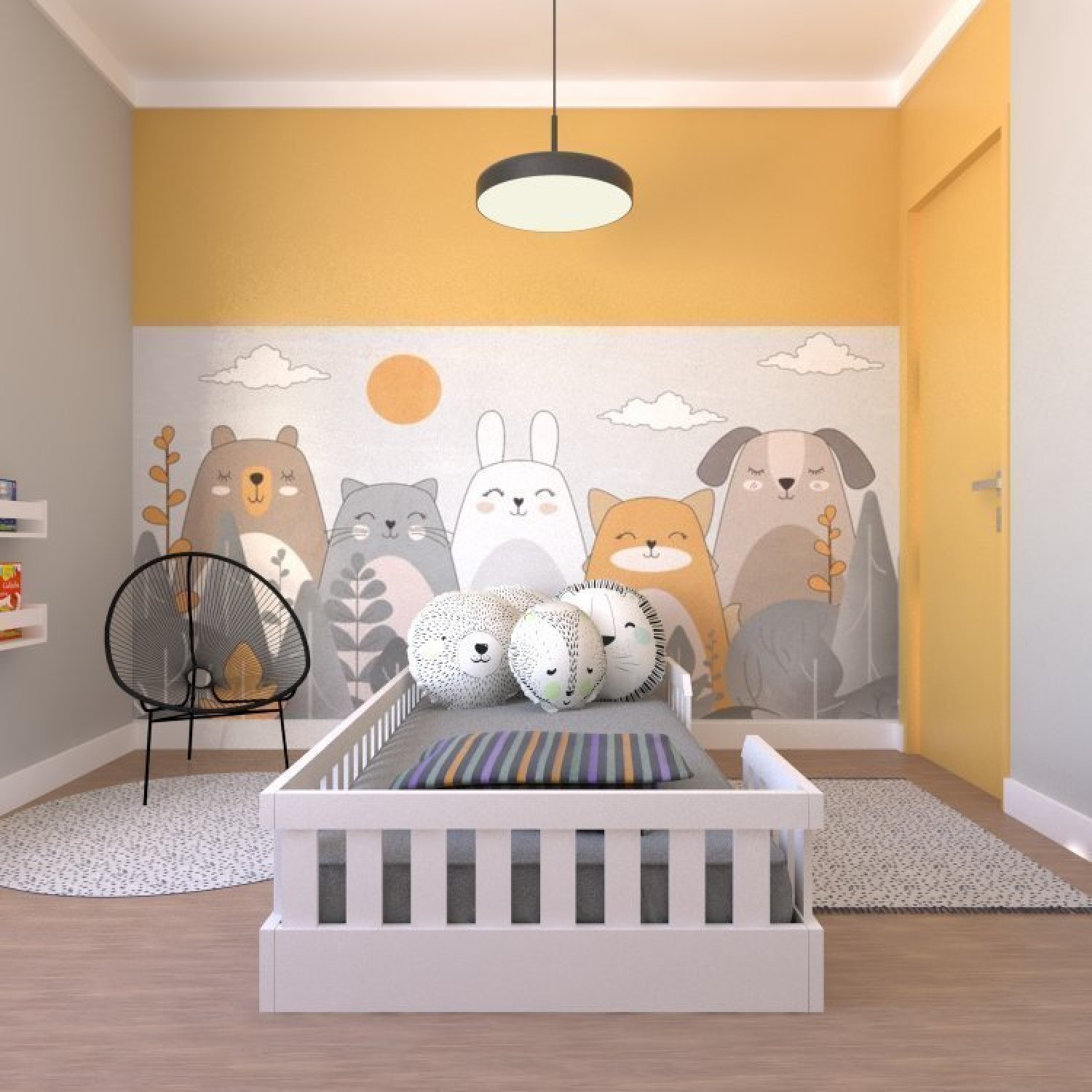 Cama Infantil Montessoriana Solteiro com Colchão Cori Yescasa - 1