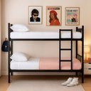 Ver imagem 2 de Beliche Tubular Solteiro para Colchão 188x78cm Preto