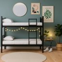 Ver imagem 1 de Beliche Tubular Solteiro para Colchão 188x78cm Preto