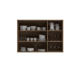 Armário Aéreo para Cozinha 3 Portas 120cm sem Vidro Lavinia - 2 Armário Aéreo para Cozinha 3 Portas 120cm sem Vidro Lavinia - 2