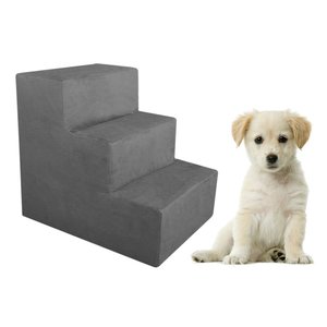 Escada Pet para Cães e Gatos Veludo Cinza Dal Poz Estofados