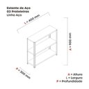 Ver imagem 4 de Estante Multiuso para 3 Prateleiras 92cm Aço Cinza