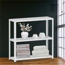 Ver imagem 1 de Estante Multiuso 3 Prateleiras 92cm Aço Cinza/Branco