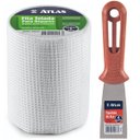Ver imagem 1 de Fita Telada Auto Adesiva para Reparos 100mm X 20m Gesso Drywall Alvenaria + Espátula 4cm Aço Carbono