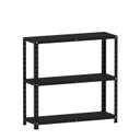 Ver imagem 3 de Estante Multiuso 3 Prateleiras 92cm Aço Cinza/Preto