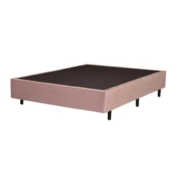Base Box Viuvão Suede Rosé 128Cm de Largura - 1