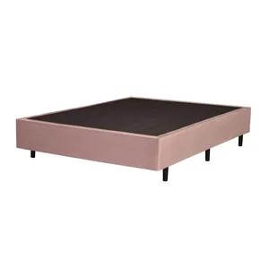 Base Box Viuvão Suede Rosé 128Cm de Largura
