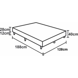 Base Box Viuvão Suede Rosé 128Cm de Largura - 3