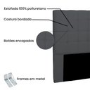 Ver imagem 2 de Cabeceira Cama Box Casal King Size Verona 195cm Cinza