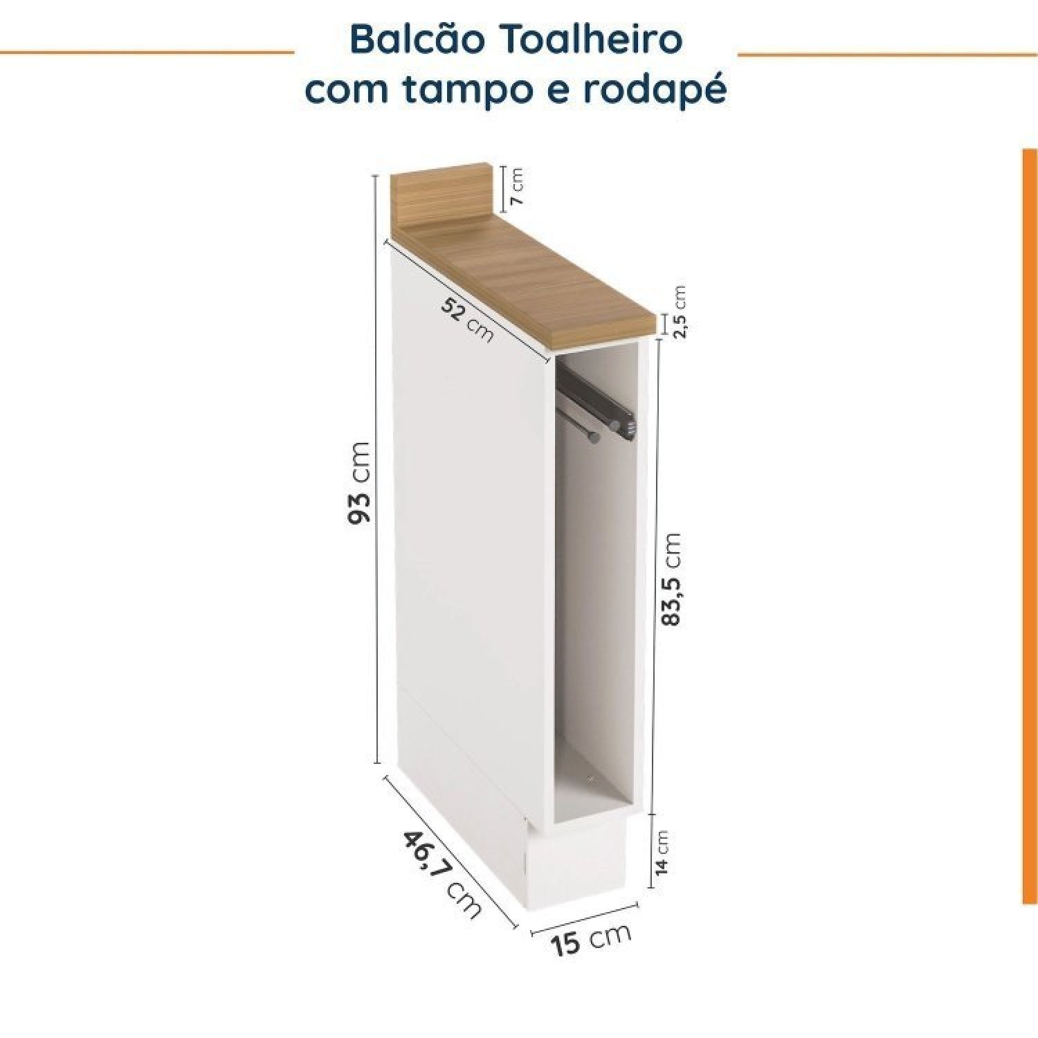 Cozinha Modulada 8 Peças 3 Aéreos 3 Balcões Adega e Toalheiro Ipanema Cabecasa Madeiramadeira - 18