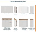 Ver imagem 3 de Cozinha Planejada 8 Peças 3 Aéreos 3 Balcões Adega e Toalheiro Ipanema CabeCasa MadeiraOriginals Bran