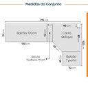 Ver imagem 3 de Cozinha Modulada 8 Peças 3 Aéreos 3 Balcões Adega e Toalheiro Ipanema CabeCasa MadeiraOriginals