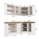 Ver imagem 4 de Cozinha Planejada 8 Peças 3 Aéreos 3 Balcões Adega e Toalheiro Ipanema CabeCasa MadeiraOriginals Bran
