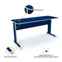 Ver imagem 3 de MESA P/ ESCRITÓRIO 152X61 PANDIN MAXXI - AZUL/CINZA MX150
