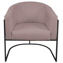 Ver imagem 6 de Kit 02 Poltronas Ferro Preto Corano Nozes E Linho Rosê