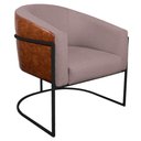 Ver imagem 5 de Kit 02 Poltronas Ferro Preto Corano Nozes E Linho Rosê