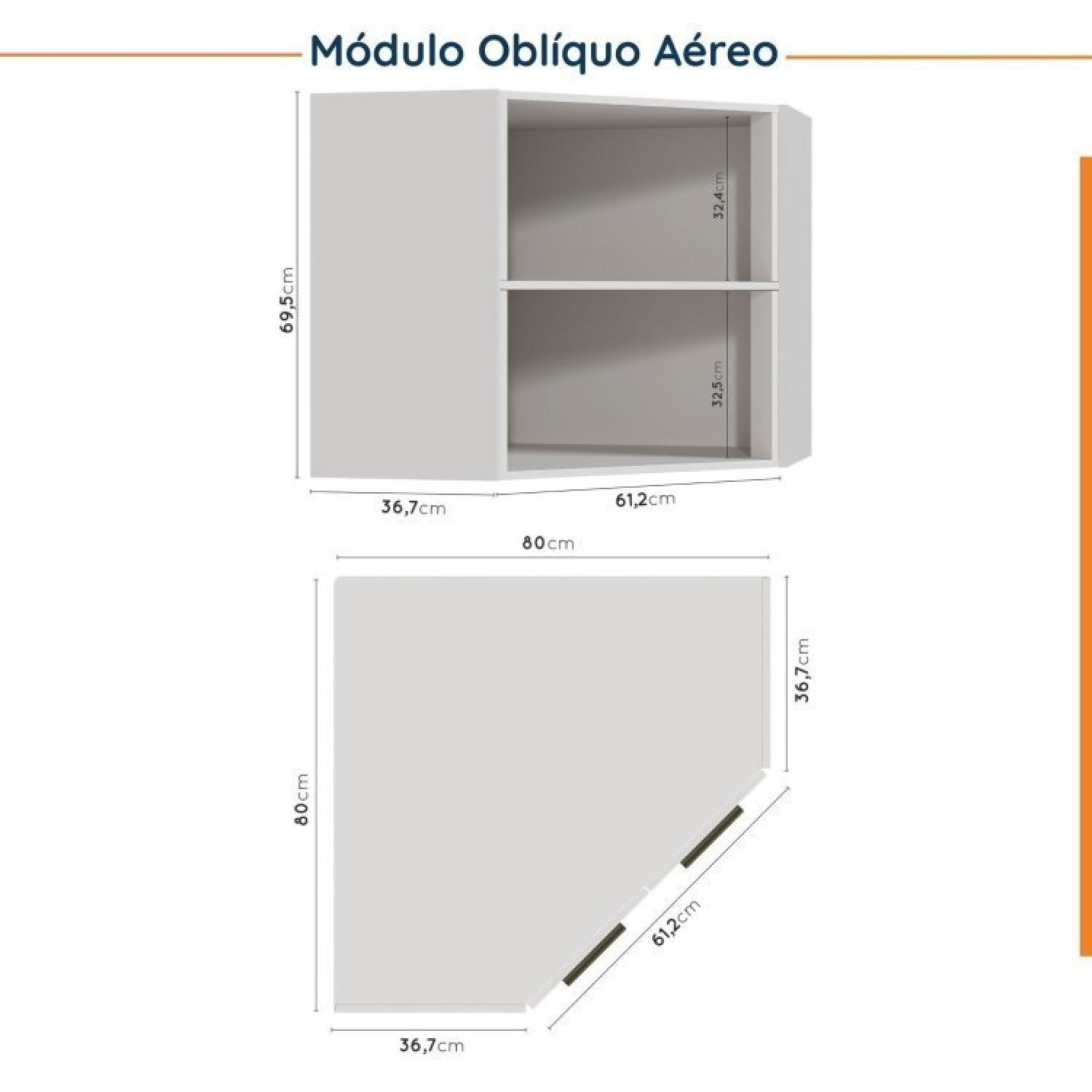 Cozinha Modulada 8 Peças 3 Aéreos 3 Balcões Adega e Toalheiro Ipanema Cabecasa Madeiramadeira - 13