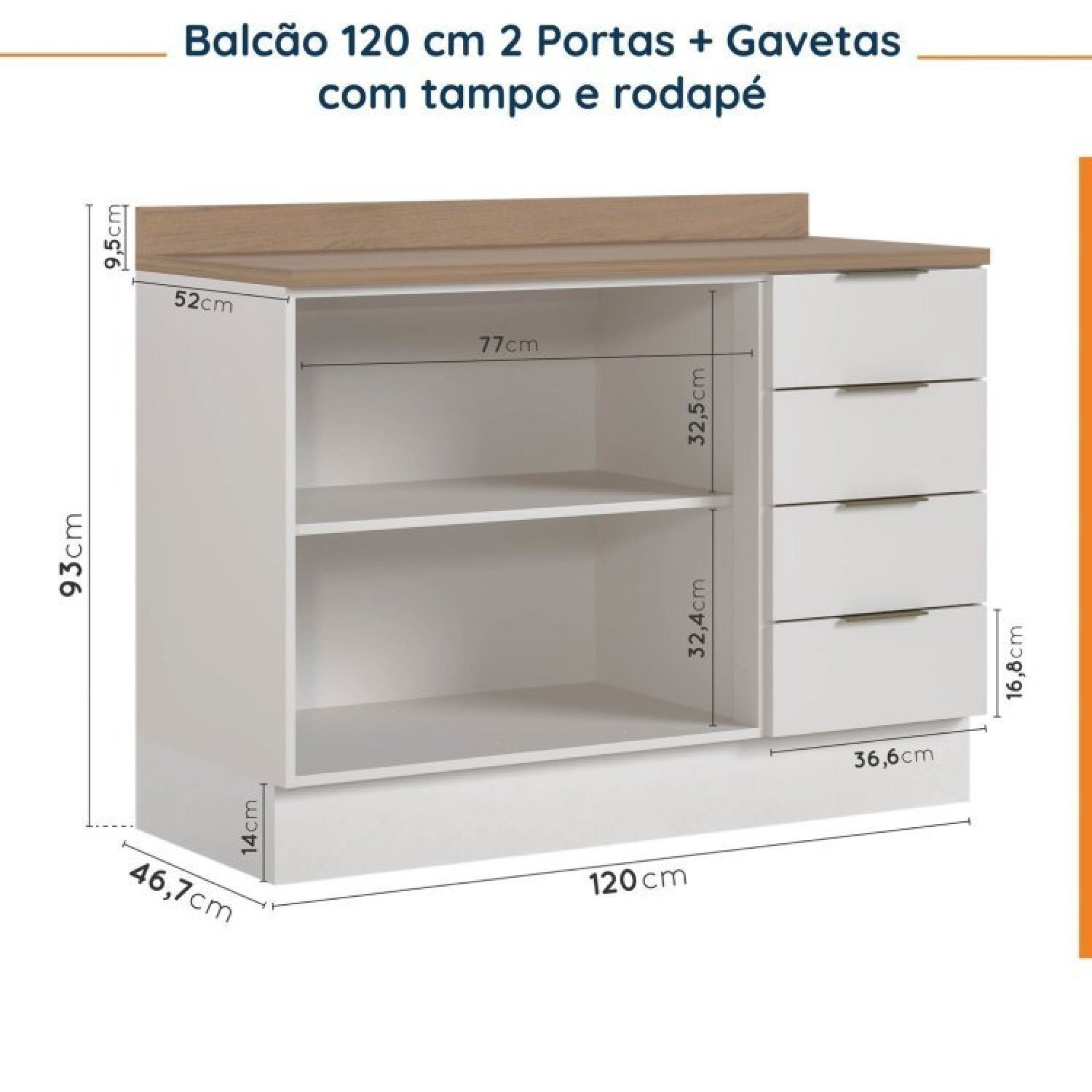 Cozinha Modulada 8 Peças 3 Aéreos 3 Balcões Adega e Toalheiro Ipanema Cabecasa Madeiramadeira - 15